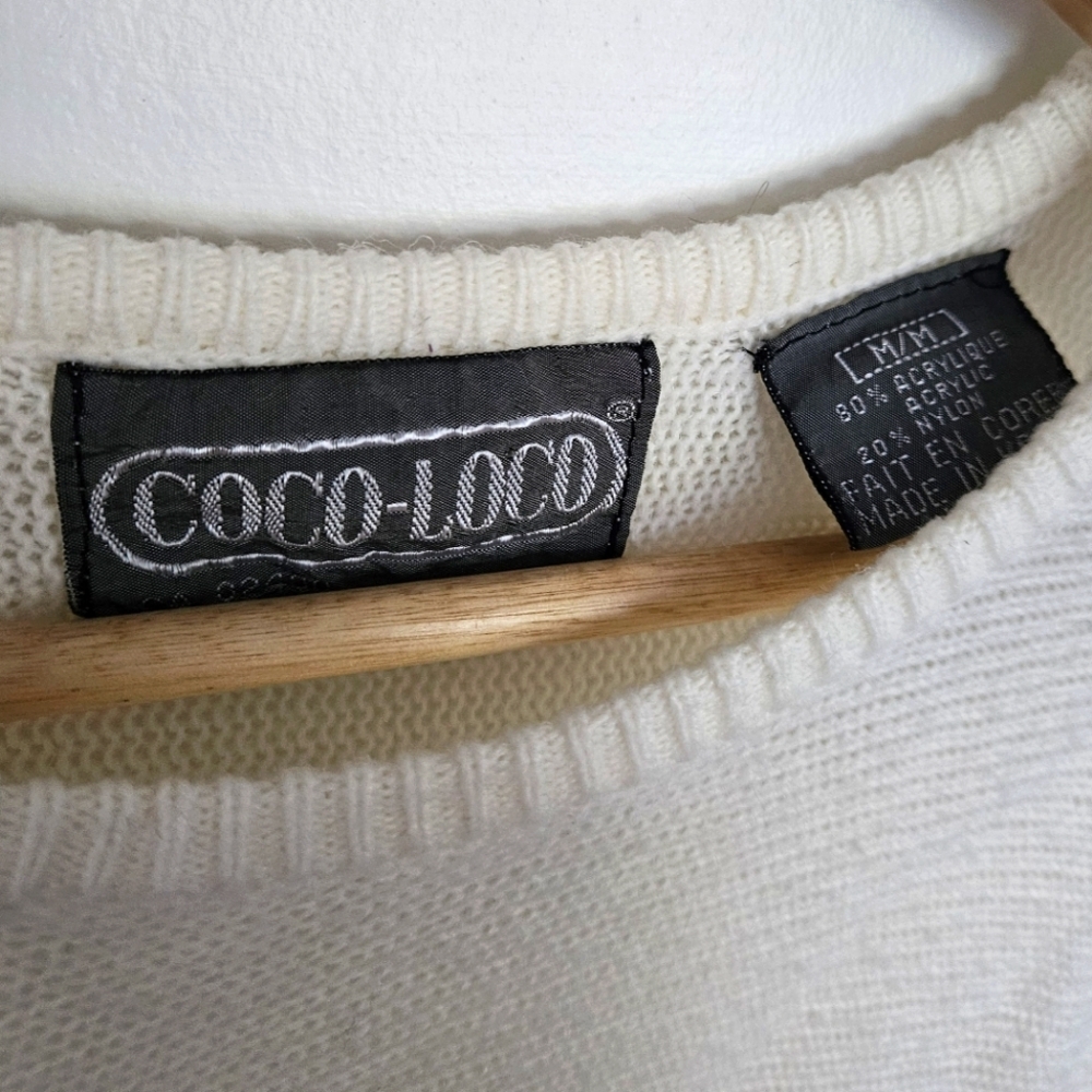 Vintage‎ cream dolman sleeve tunic sweater - Picture 5 of 5